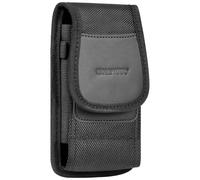 Vertikale Nylon Gürteltasche mit Clip und Karabinerhaken Größe M Schwarz