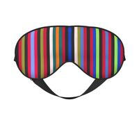 Vertikale Seiden-Schlafmaske mit farbigen Streifen, elastisches Band, für Reisen und Nickerchen, weiche Augenabdeckung für Reisen, Yoga, Nickerchen