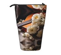 Vertikales einziehbares Federmäppchen mit Blumen-Motiv, Schreibwaren-Box, für Erwachsene, Büro, Organizer-Box