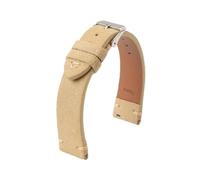 Veruying 18/19/20/21/22/24mm Vintage-Mattes Echtes Leder Armband mit Schnellwechsel-Federstift, Beige, 21mm