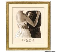 VERVACO Gezählter Kreuzstich Stickpackungen DIY Stickbilder Eröffnungstanz Wanddekoration Handarbeit Set für Erwachsene Kreatives Handwerk ca. 20 x 23 cm Kreuzstichbilder Set Hausdeko