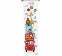 VERVACO Gezählter Kreuzstich Stickpackungen Höhendiagramm Kinder Fröhlicher Ausflug Wanddekoration Handarbeit Set für Erwachsene Kreatives Handwerk ca. 18 x 70 cm Kreuzstichbilder Set Hausdeko