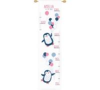 Vervaco Gezählter Kreuzstich Stickpackungen Stickset Baby Geburt Hallo Pinguin Wanddekoration Handarbeit Set für Erwachsene Kreatives Handwerk ca. 18 x 70 cm Geburt Geschenk Hausdeko