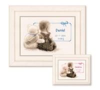 VERVACO Gezählter Kreuzstich Stickpackungen Stickset Baby Geburt Mein Lieblingskuscheltier Wanddekoration Handarbeit Set für Erwachsene Kreatives Handwerk ca. 26 x 18 cm Geburt Geschenk Hausdeko