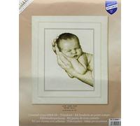 VERVACO Gezählter Kreuzstich Stickpackungen Stickset Baby Geburt Sooo Klein Wanddekoration Handarbeit Set für Erwachsene Kreatives Handwerk ca. 20 x 25 cm Geburt Geschenk Hausdeko