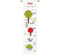 Vervaco Gezählter Kreuzstich Stickpackungen Stickset Baby Geburt Waldtiere Wanddekoration Handarbeit Set für Erwachsene Kreatives Handwerk ca. 18 x 70 cm Geburt Geschenk Hausdeko