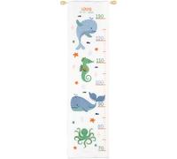 Vervaco Gezählter Kreuzstich Stickpackungen Stickset Baby Geburt Walspaß Wanddekoration Handarbeit Set für Erwachsene Kreatives Handwerk ca. 18 x 70 cm Geburt Geschenk Hausdeko