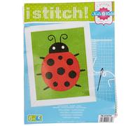 Vervaco Gobelin Stickbilder zum Selbersticken Kinder MARIENKÄFER Kreuzstich Stickpackungen Stickset für Anfänger ca. 12,5 x 16 cm Bastelset Handwerker DIY Sticken Set Kreatives Geschenk