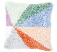 VERVACO Knüpfkissen Set Deko Kissenbezug Knüpfset für Anfänger ABSTRAKT Basteln Erwachsene Kreativ DIY Handarbeit Kissen zum Selber Knüpfe 40 x 40 cm Latch Hook Kit Knüpfhaken Set Kissen