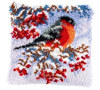 VERVACO Knüpfkissen Set Deko Kissenbezug Knüpfset für Anfänger DOMPFAFF Basteln Erwachsene Kreativ DIY Handarbeit Kissen zum Selber Knüpfe 40 x 40 cm Latch Hook Kit Knüpfhaken Set Kissen