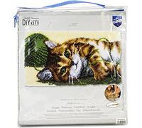 Vervaco Knüpfpackung zum Fertigen eines Knüpfteppichs, Baumwolle, weiß, 67 x 39 x 0,3 cm, PN-0150219