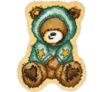 VERVACO Knüpfteppich Set DIY Handarbeit Set Knüpfset für Anfänger POPCORN STAR Teppich zum Selber Knüpfen Basteln Erwachsene Kreativ 55 x 75 cm Latch Hook Kit Knüpfhaken Zubehör Haus Dekoration