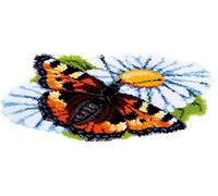 VERVACO Knüpfteppich Set DIY Handarbeit Set Knüpfset für Anfänger SCHMETTERLING Teppich zum Selber Knüpfen Basteln Erwachsene Kreativ 69 x 46 cm Latch Hook Kit Knüpfhaken Zubehör Haus Dekoration
