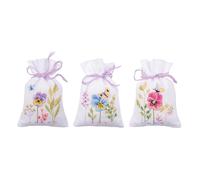 Vervaco Zählmusterpackung Stickset Stiefmütterchen – 3er Set, gezählter Kreuzstich, 8x12 cm