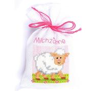 Vervaco Kräutertütchen-Stickpackung im gezählten Kreuzstich, Baumwolle, Mehrfarbig, 8 x 2 x 12 cm