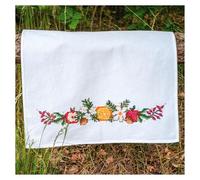 VERVACO Kreuzstich Stickpackungen Geschirrtuch Weihnachtsfrüchte Vorgezeichnet Basteln Erwachsene Kreativ Set Vorgedruckte Küchentuch Sticken 46 x 71 cm Handarbeit Zubehör DIY Hausdeko Sticken Set