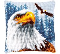 Vervaco Kreuzstich-Kissen Stickset Adler – vorgedruckt, Anfänger, 40 x 40 cm