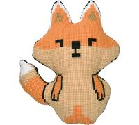 VERVACO Kreuzstich Stickpackungen Kissen Stickerei Set mit Kissenrücken Anfänger Vorgedruckt Fuchs DIY Set Kreativ Set Für Erwachseneca. 45 x 49 cm Bastelset Handwerker Haus Dekoration