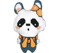 VERVACO Kreuzstich Stickpackungen Kissen Stickerei Set mit Kissenrücken Anfänger Vorgedruckt Panda DIY Set Kreativ Set Für Erwachseneca. 36 x 53 cm Bastelset Handwerker Haus Dekoration