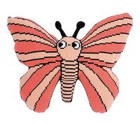 VERVACO Kreuzstich Stickpackungen Kissen Stickerei Set mit Kissenrücken Anfänger Vorgedruckt Schmetterling DIY Set Kreativ Set Für Erwachseneca. 66 x 51 cm Bastelset Handwerker Haus Dekoration