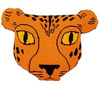 VERVACO Kreuzstich Stickpackungen Kissen Stickerei Set mit Kissenrücken Anfänger Vorgedruckt Tiger DIY Set Kreativ Set Für Erwachseneca. 66 x 49 cm Bastelset Handwerker Haus Dekoration