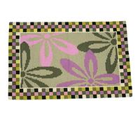 Vervaco Kreuzstich Stickpackungen, Teppich Kreuzstich Set vorgedruckt mit Stickbild auf 100% Baumwoll Stoff und Stickgarn, Stickvorlagen 75 x 50 cm mit Anleitung, Dekorative Blumen