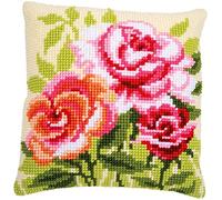 Vervaco Kreuzstichkissen "Rosen in der Nacht", Bild vorgezeichnet