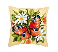Vervaco Kreuzstichkissen/Stickkissen inklusive Material, Kunststoff, Mehrfarbig, One Size