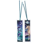 Vervaco Lesezeichen Kreuzstich Stickpackungen Gezählter Kreuzstich Delphin und Einhorn 2er DIY Set Erwachsene Sticken Lesen Zubehör Geschenk Zählmusterpackung ca. 6 x 20 cm Stickset für Anfänger