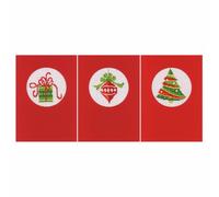 Vervaco Lesezeichen Kreuzstich Stickpackungen Gezählter Kreuzstich Weihnachten 3er DIY Postkarten Set Erwachsene Sticken Bastelset ca. 10,5 x 15 cm Stickset für Anfänger Kreatives Geschenk