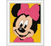 Vervaco PN-0014507 Spannstichpackung Minnie Mouse Stickpackung vorgedruckt, Stramin, Weiß, 12, 5 x 16 x 0, 30 cm