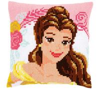 Vervaco PN-0168010 Wd Kreuzstichkissen Enchanted Beauty Kreuzstickpackung vorgedruckt, Stramin, Weiß, 40 x 0, 30 cm