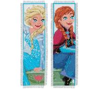 Vervaco PN-0168474 WD Lesezeichen Schwestern 2er Set Kreuzstickpackung zum Auszählen, Aida, weiß, 6 x 20 x 0,30 cm