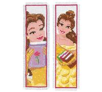 Vervaco WD Lesezeichen Beauty Aida 2er Set Kreuzstichpackung, Weiß, 6 x 20 x 0,3 cm