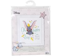 Vervaco PN-0176205 Disney Dumbo Oh happy day I Stickpackung Zählmuster, Baumwolle, mehrfarbig, ca. 24 x 25 cm / 9,6" x 10"