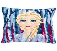 Vervaco PN-0182622 Kreuzstichkissen, Leinen Acryl, Mehrfarbig, 40x40cm