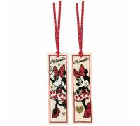 Vervaco PN-0183292 Disney It's about Minnie 2er Set Lesezeichen Stickpackung Zählmuster, Baumwolle, mehrfarbig, ca. 6 x 20 cm / 2,4" x 8"
