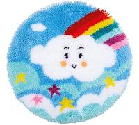 Vervaco PN-0187215 Knüpfteppich, Mehrfarbig, 55x55cm