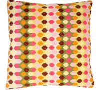 VERVACO Stickpackung Kissen Langstich Set RETRO Stickerei Set Anfänger Basteln Erwachsene Kreativ Set ca. 40 x 40 cm Bastelset Handwerker Handarbeit Zubehör Geschenkset