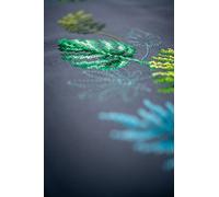 Vervaco Stickpackung Kreuzstich Set Vorgedruckt Tischläufer botanische Blätter Stickdecken Vorgezeichnet Basteln Erwachsene Kreativ Stickläufer zum Selbersticken 40 x 100 cm Stickset