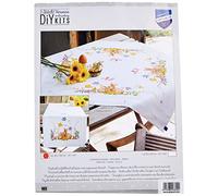 Vervaco Stickpackung Kreuzstich Set Vorgedruckt Tischläufer Kaninchen Stickdecken Vorgezeichnet DIY Basteln Erwachsene Kreativ Stickläufer zum Selbersticken 40 x 100 cm Stickset
