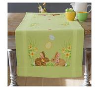 Vervaco Stickpackung Kreuzstich-Set Tischläufer Kaninchen vorgedruckt 40 x 100 cm