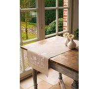 Vervaco Kreuzstich-Set Tischläufer Weiße Vögel – vorgedruckt, 40 x 100 cm