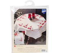 Vervaco Stickpackung Kreuzstich Set Vorgedruckt Tischläufer Wichtel Stickdecken Vorgezeichnet DIY Basteln Erwachsene Kreativ Stickläufer zum Selbersticken 40 x 100 cm Stickset