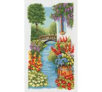 Vervaco Stickpackung Stickbild Blumenbeet 70.055, gezählter Kreuzstich