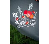 Vervaco Stickpackung Tischdecke Sticken Set Erwachsene Vorgedruckt Mohnblumen Stickdecken Vorgezeichnet Decke Sticken Stickpackung Plattstich 80 x 80 cm Stoff zum Sticken Kreatives Geschenk