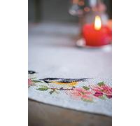 Vervaco Stickpackung Tischdecke 80 x 80 cm Zählmuster Kreuzstich Kohlmeisen Weihnachten