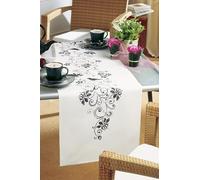 Vervaco Stickpackung Tischläufer – Vorgedruckt Blumen, Plattstich 38 x 142 cm, für Erwachsene