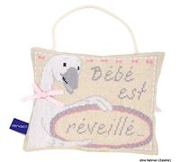 Vervaco Stickpackung Zählmuster Baby schläft-ist wach, Baumwolle, Mehrfarbig, 18 x 14 x 0.3 cm