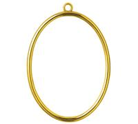 Vervaco Stickrahmen Plastik Klein Stickerei Rahmen GOLDENES OVAL Kreuzstich Zubehör Rahmen ca. 6 x 8 cm Kunststoff Wanddekoration DIY Stickbilder zum Aufhängen Handwerksmaterial